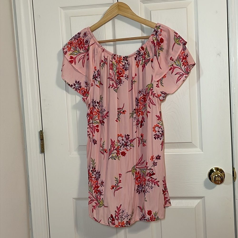 Terra & Sky Peach Ruffled Blouse,β0X - Picture 4 of 4